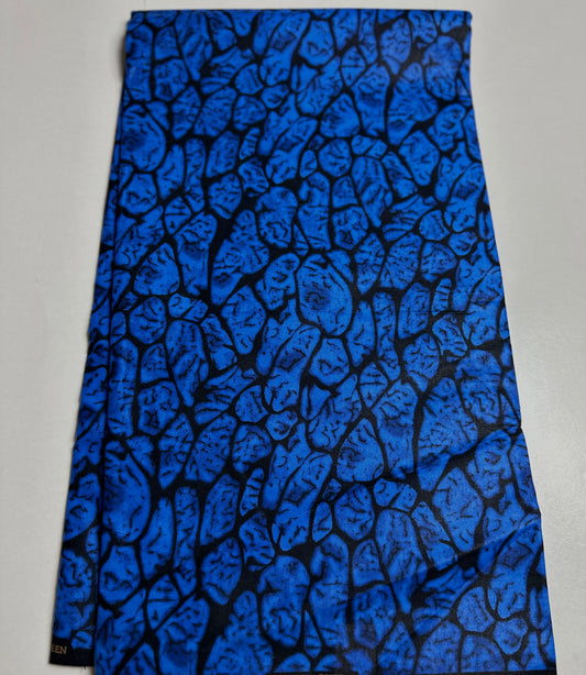 African Print Fabric, Ankara -Blue Fabric