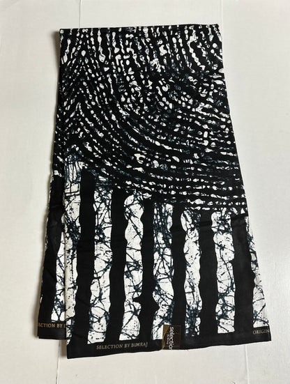 African Print Fabric, Ankara - Monochrome Fabric