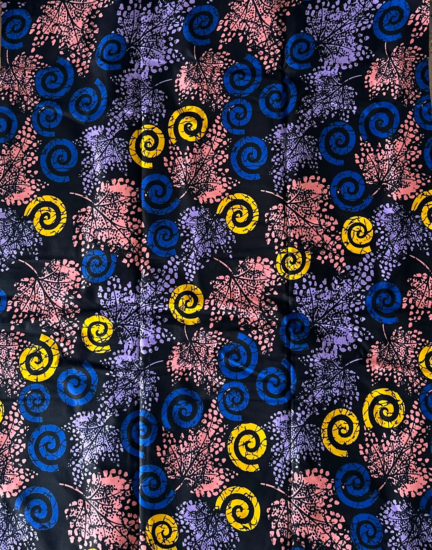 African Print Fabric, Ankara - Blue, Purple Fabric