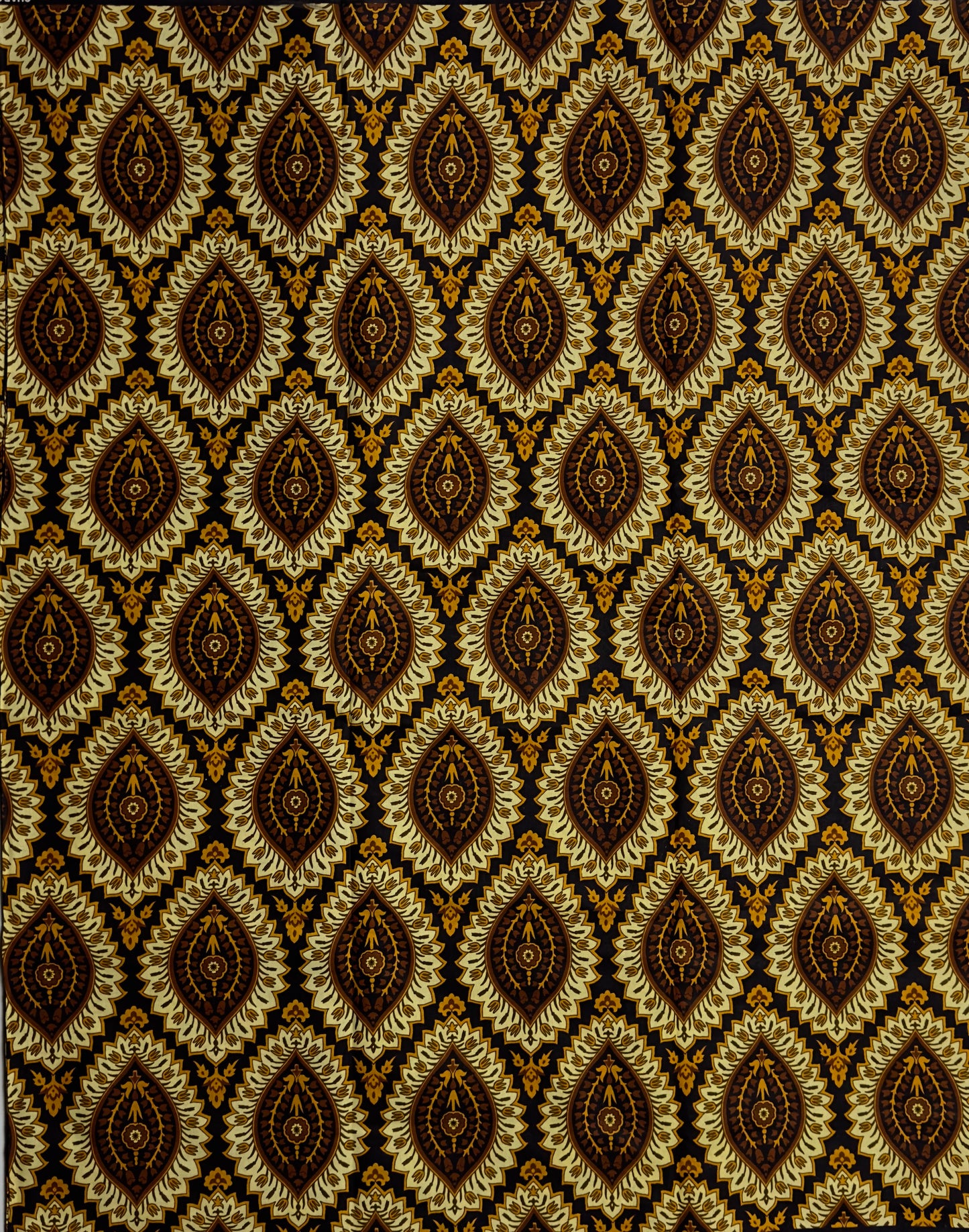 African Print Fabric, Ankara - Brown Fabric