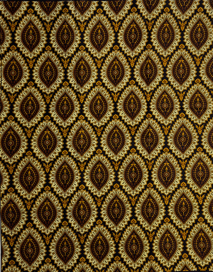 African Print Fabric, Ankara - Brown Fabric