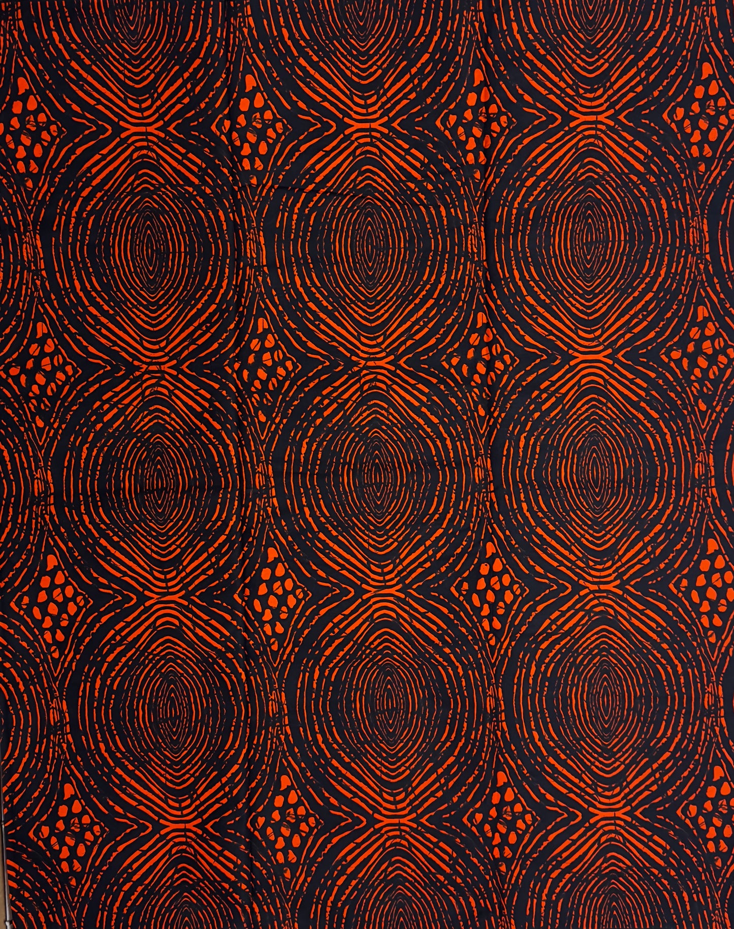 African Print Fabric, Ankara - Orange Fabric