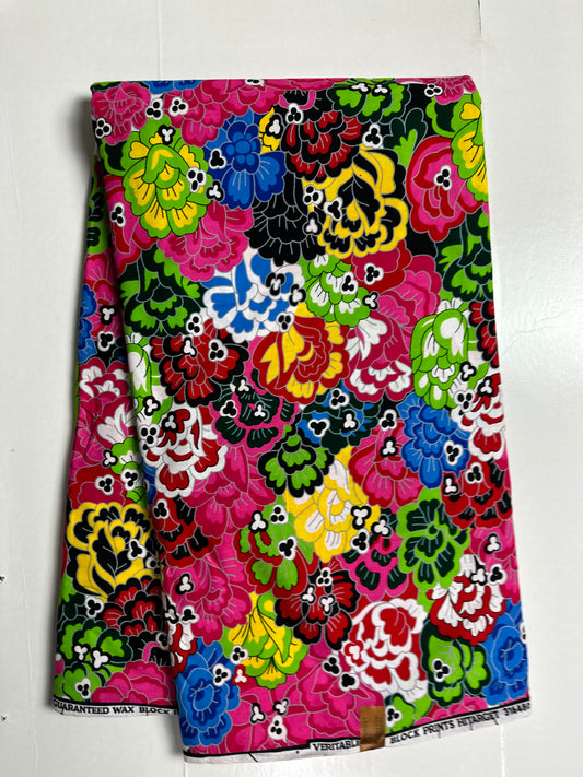 African Print Fabric, Pink Ankara Fabric