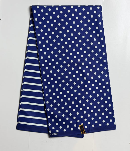 African Print Fabric, Blue Ankara Fabric