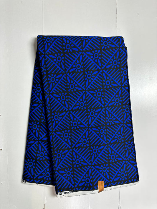 African Print Fabric, Ankara - Blue Fabric