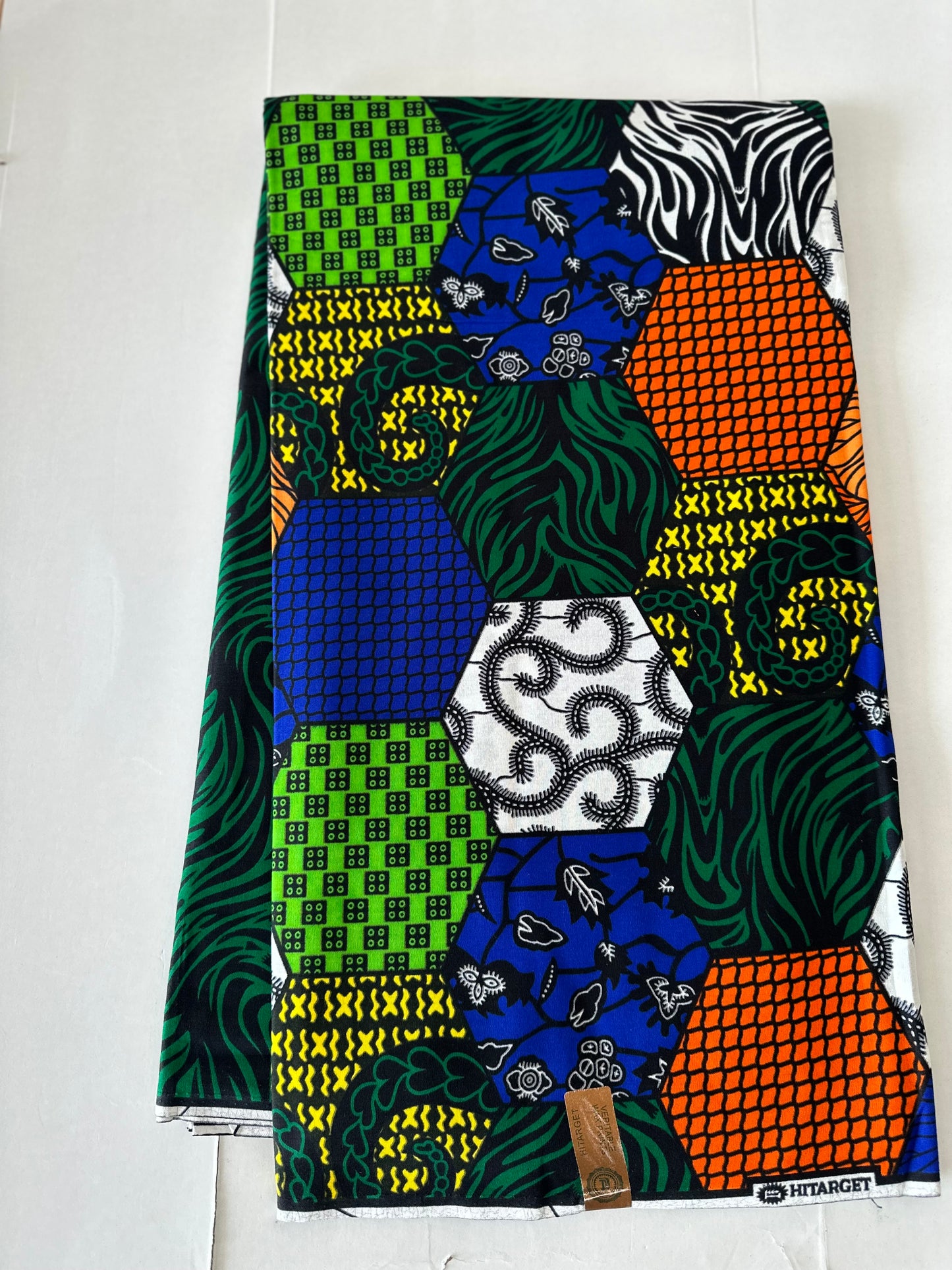 African Print Fabric, Ankara - Green Fabric