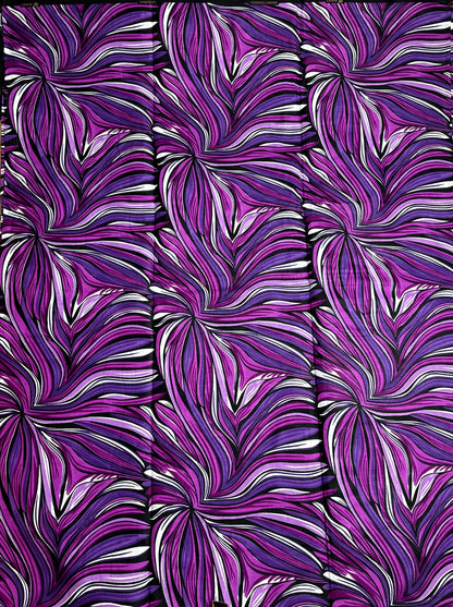 African Print Fabric, Ankara - Purple Fabric