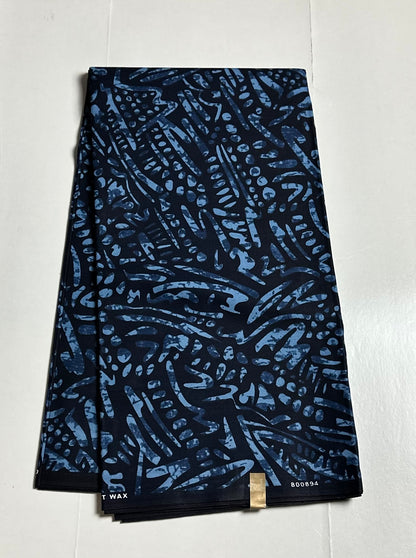 African Print Fabric, Ankara - Blue Fabric
