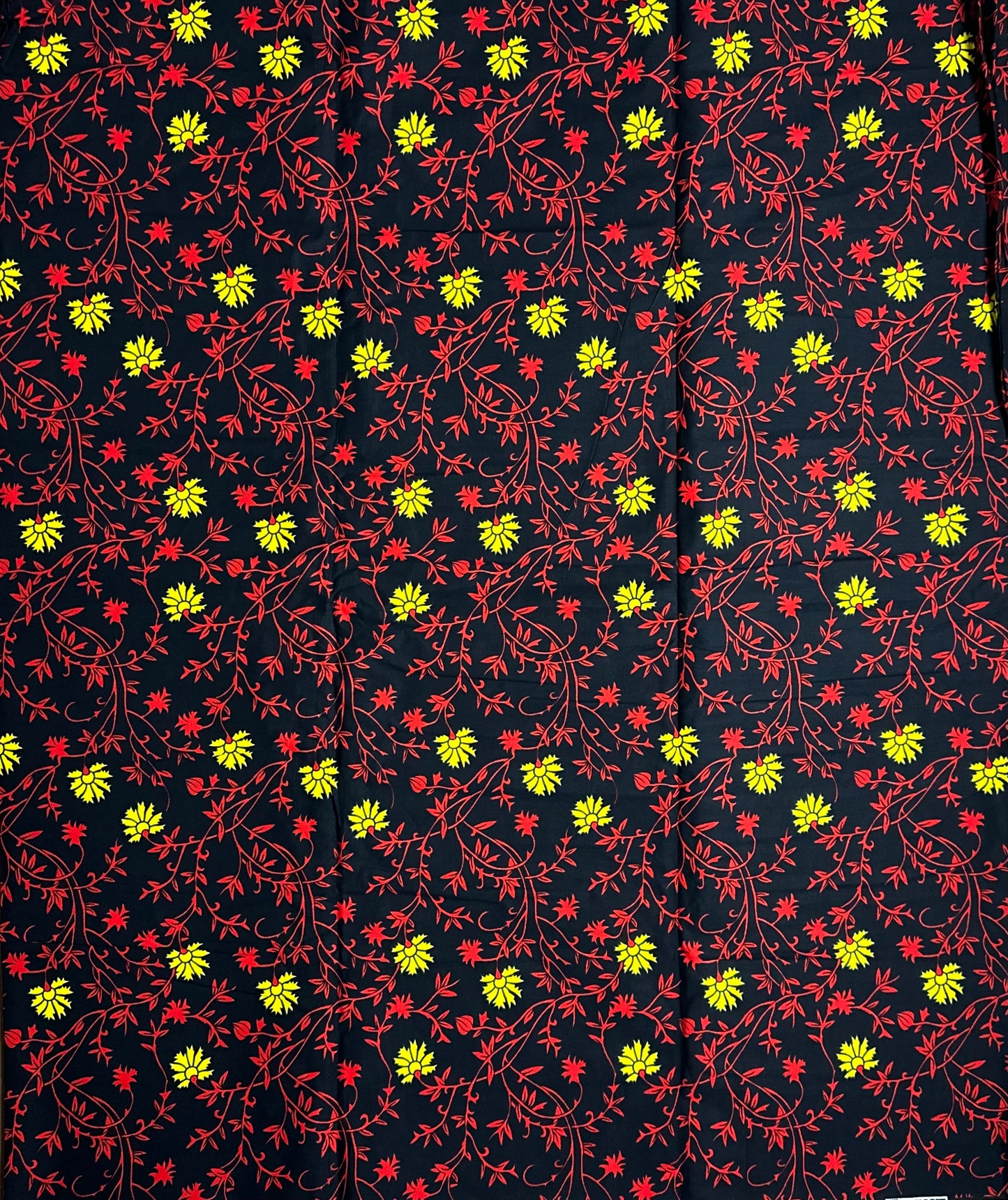 African Print Fabric, Ankara - Red, Yellow Fabric