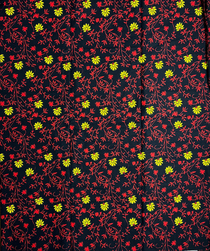 African Print Fabric, Ankara - Red, Yellow Fabric