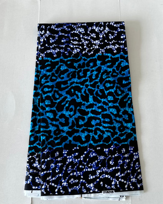 African Print Fabric, Ankara - Blue Fabric