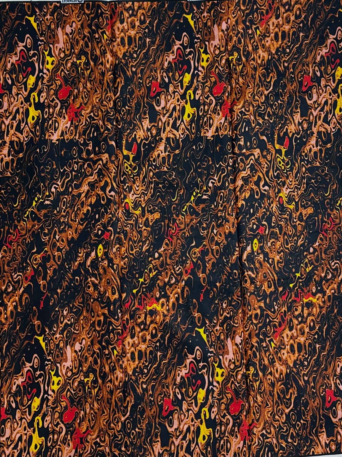 African Print Fabric, Ankara - Brown Fabric