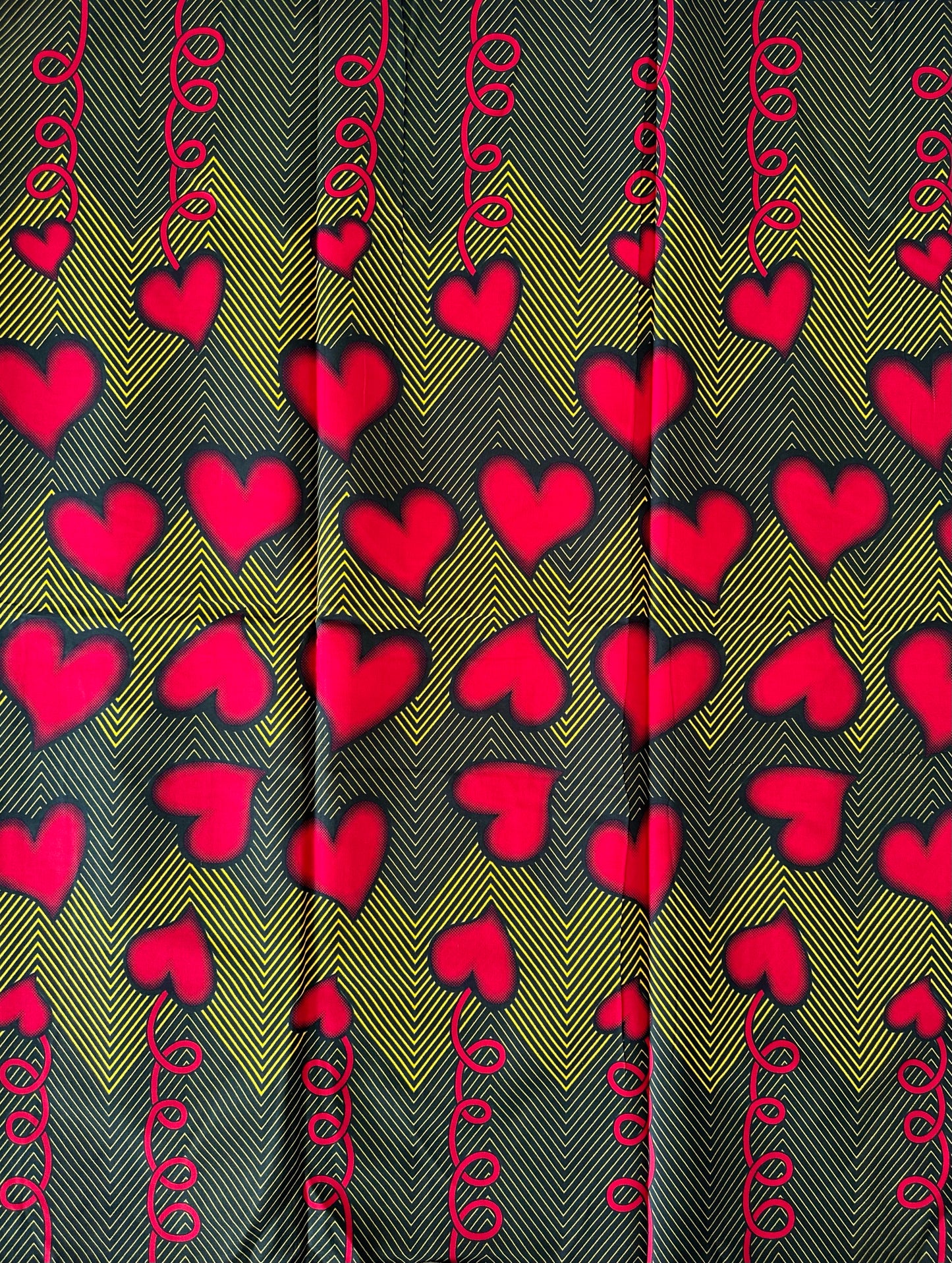 African Print Fabric, Ankara -Orange, Red Fabric, African Clothing