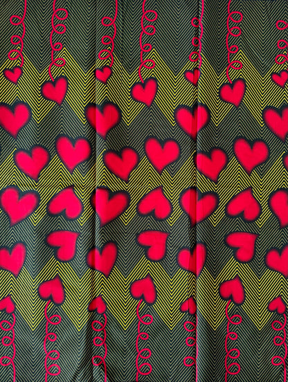 African Print Fabric, Ankara -Orange, Red Fabric, African Clothing