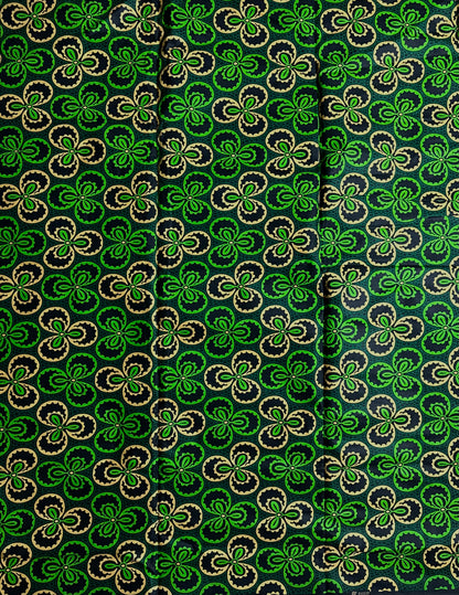 African Print Fabric, Ankara - Green Fabric