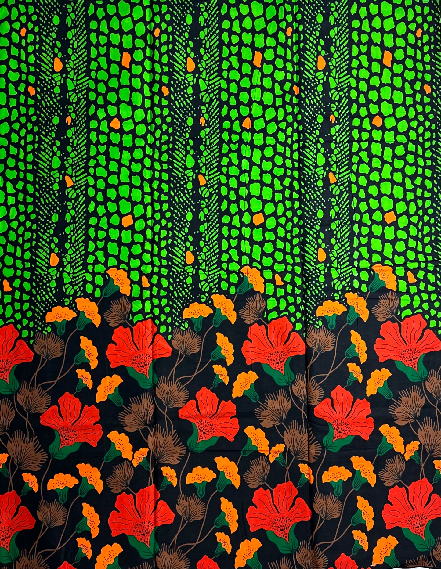 African Print Fabric, Ankara - Green Fabric