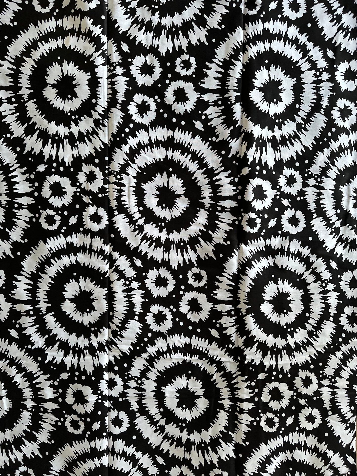 African Print Fabric, Ankara - Black, White, Monochrome Fabric