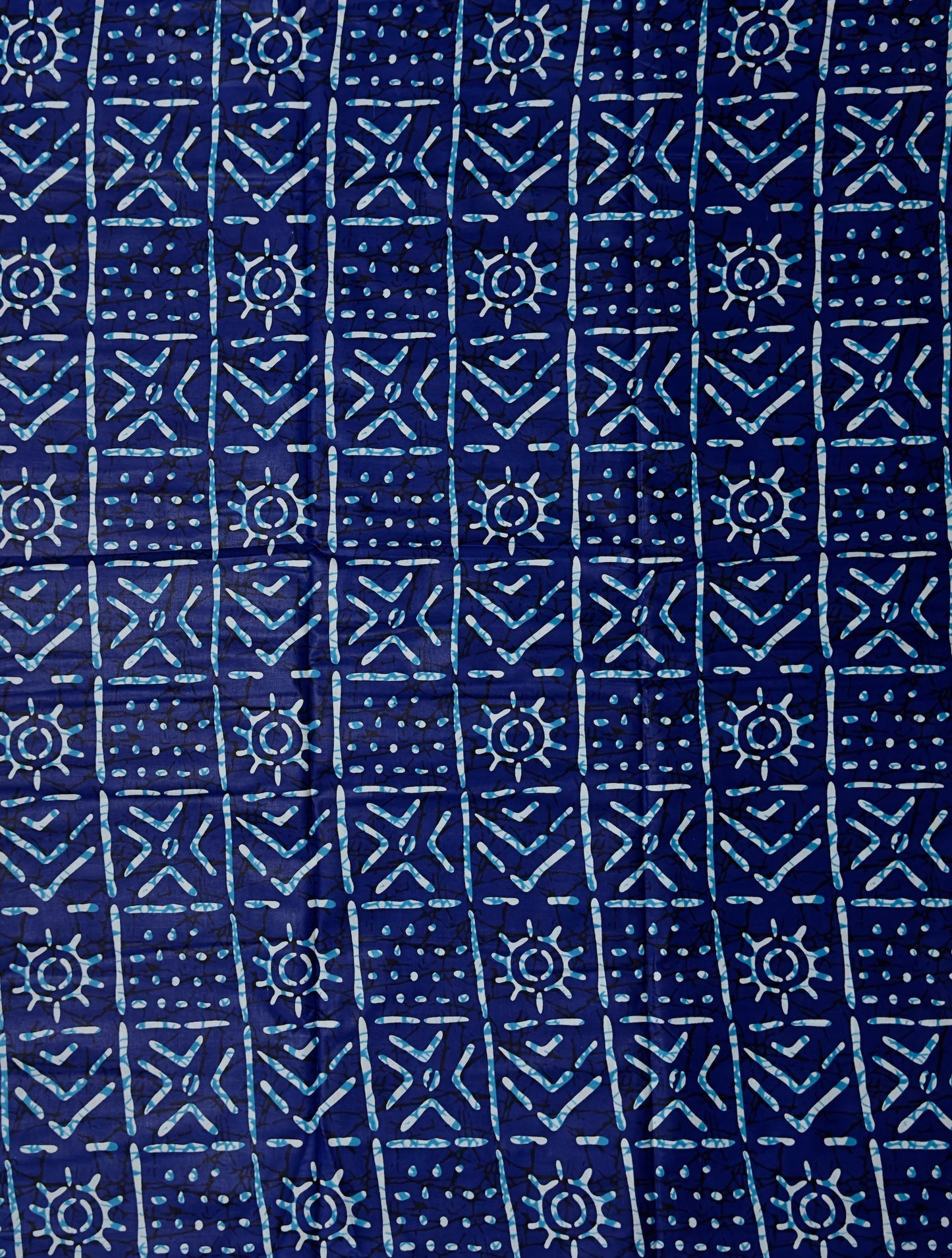 African Print Fabric, Ankara - Blue Fabric