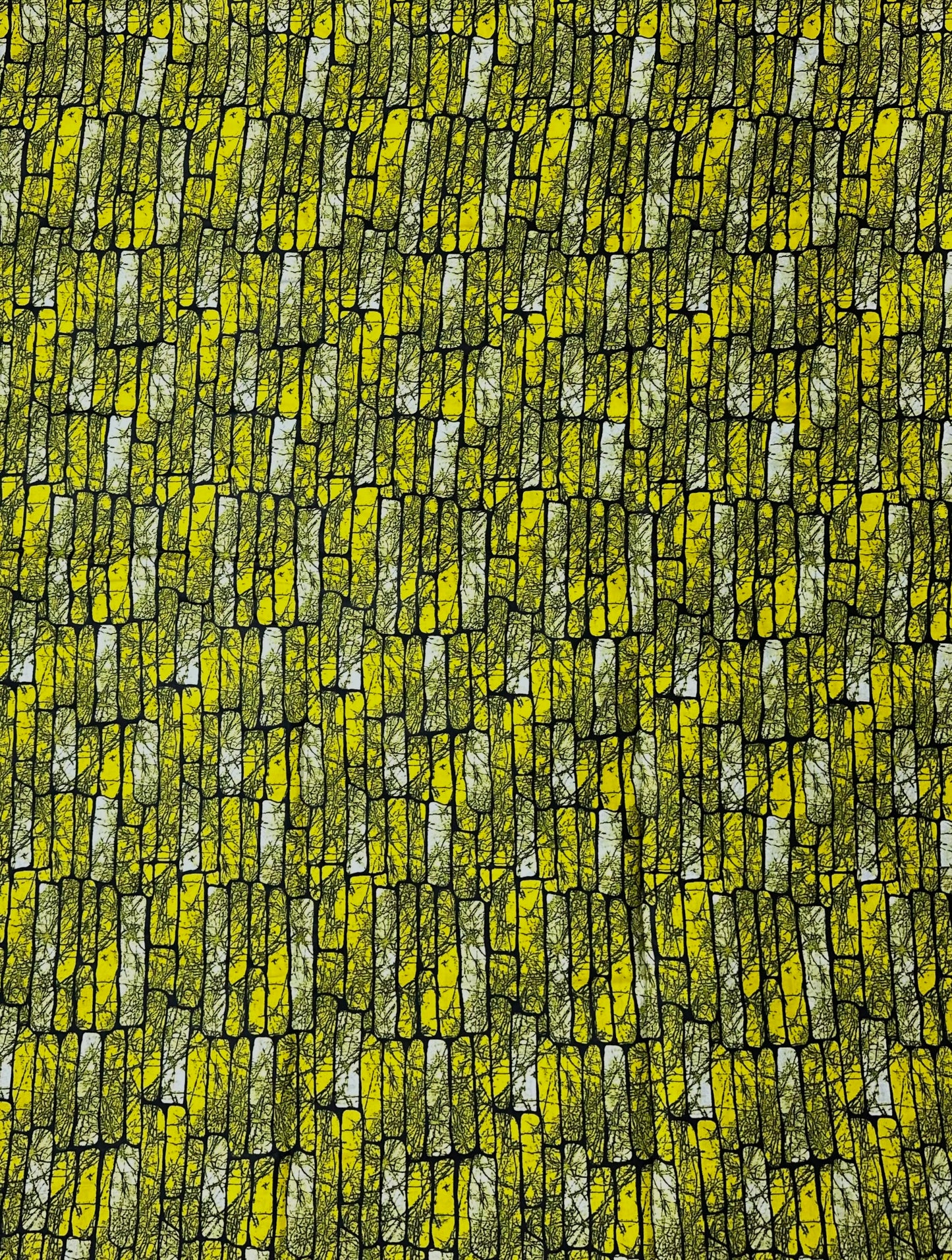 African Print Fabric, Ankara -Yellow Fabric