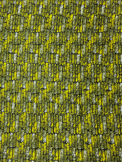 African Print Fabric, Ankara -Yellow Fabric