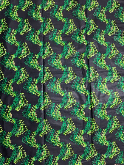 African Print Fabric, Ankara - Green Fabric