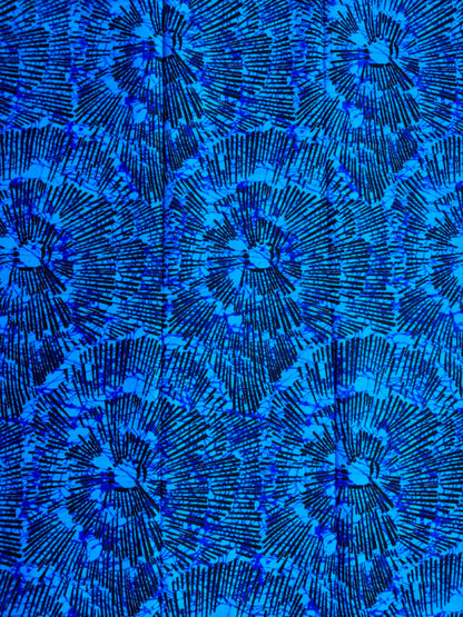 African Print Fabric, Ankara - Blue Fabric
