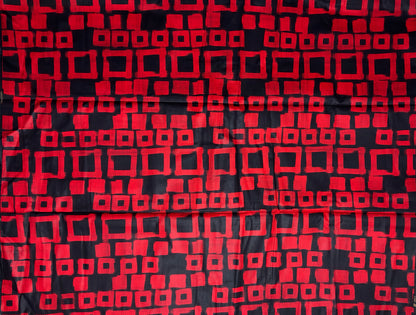 African Print Fabric, Ankara - Red Fabric