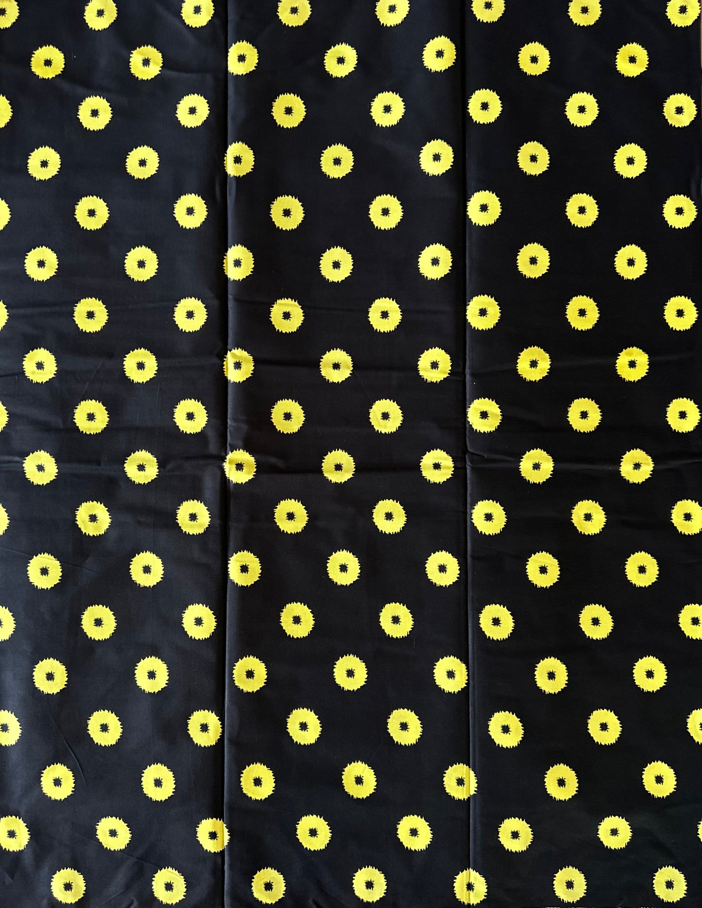 African Print Fabric, Ankara - Yellow Fabric