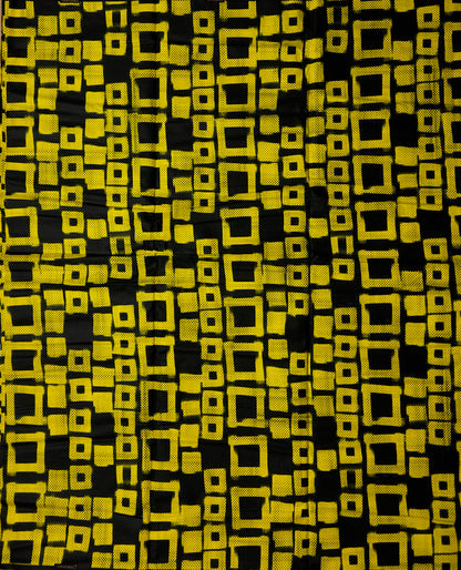 African Print Fabric, Ankara -Yellow Fabric