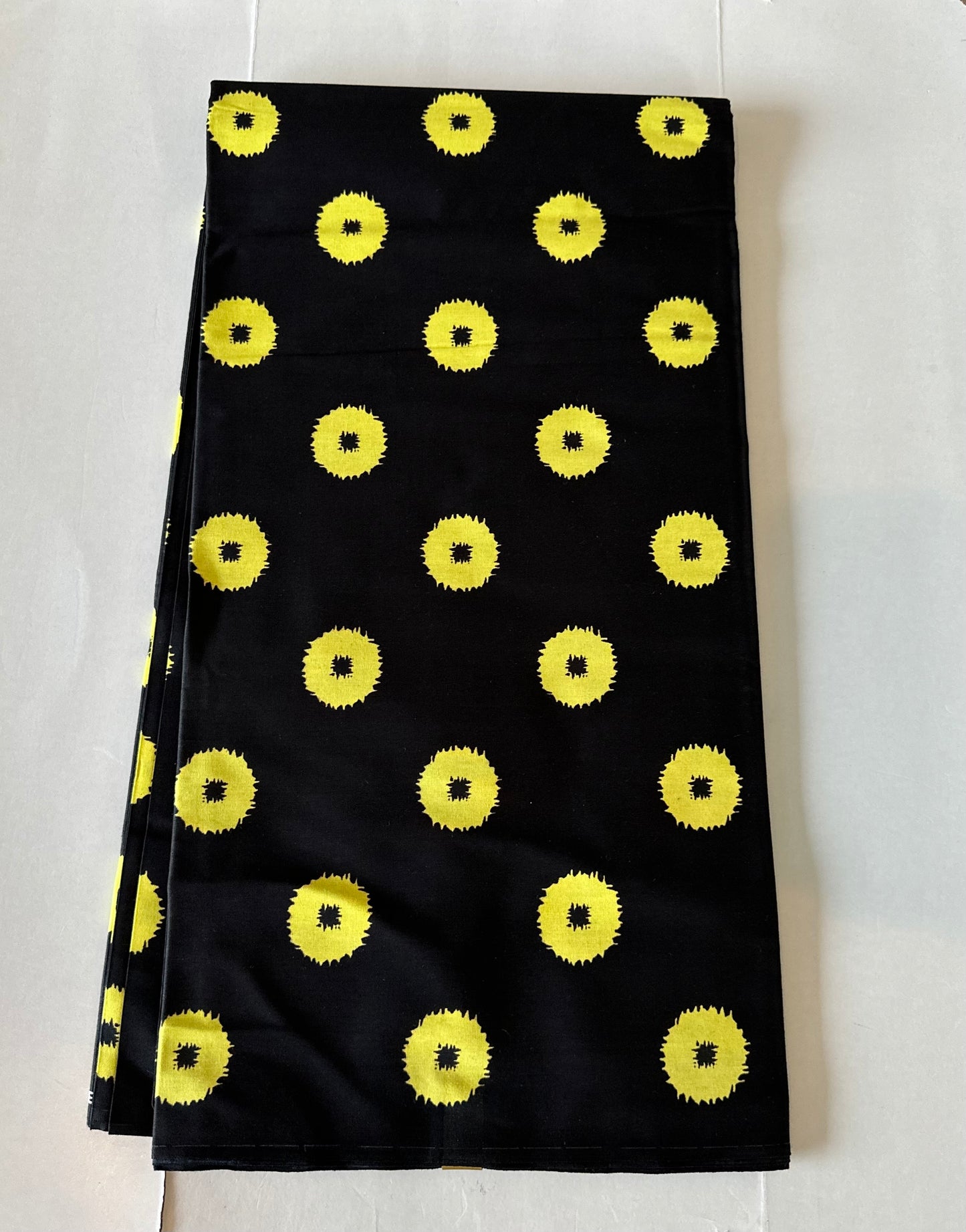 African Print Fabric, Ankara - Yellow Fabric