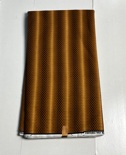 African Print Fabric, Ankara - Brown Fabric