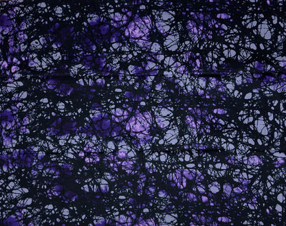 African Print Fabric, Ankara -Purple, Grey, Black Fabric