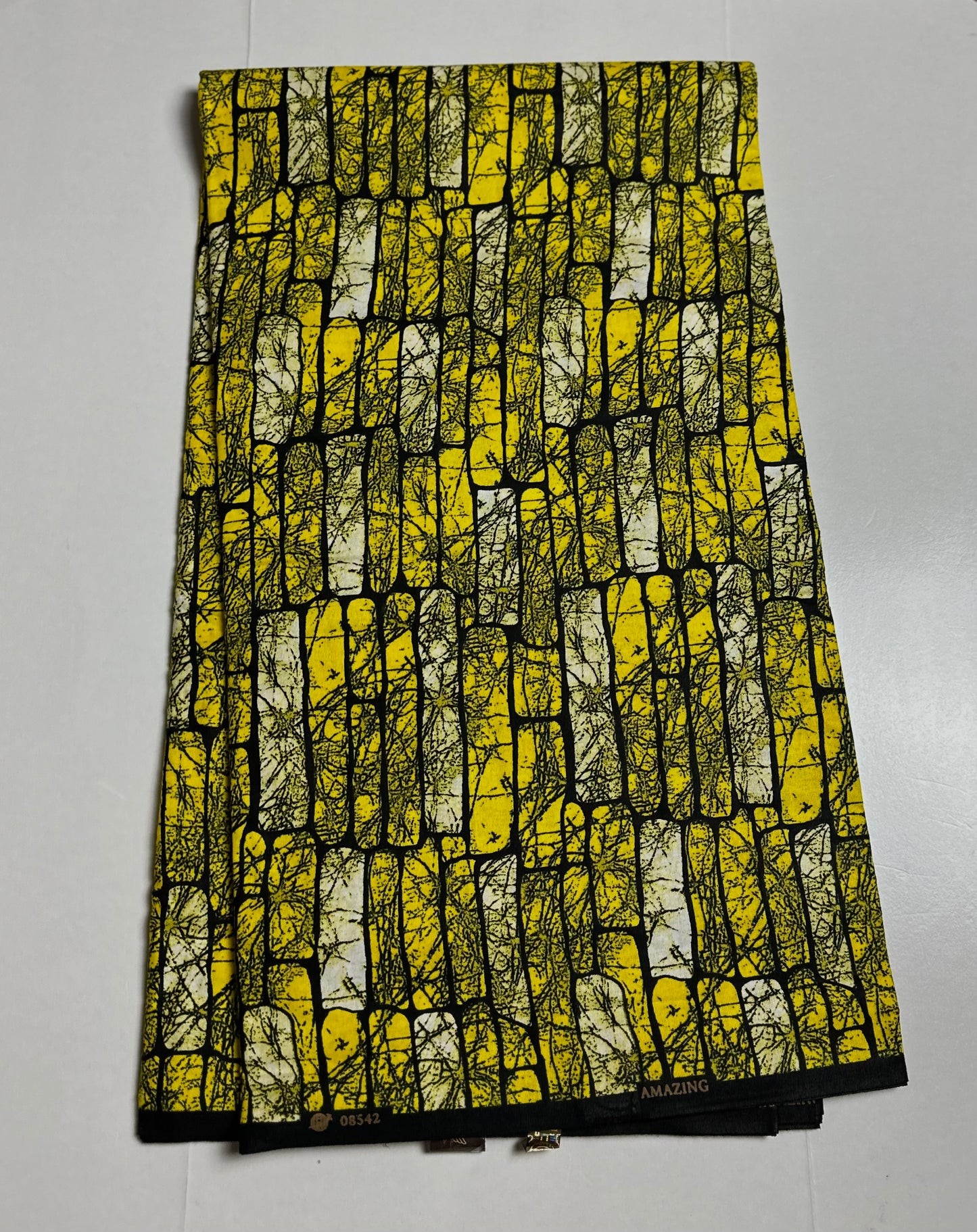 African Print Fabric, Ankara -Yellow Fabric