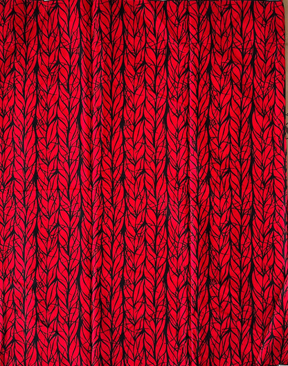 African Print Fabric, Ankara - Red Fabric