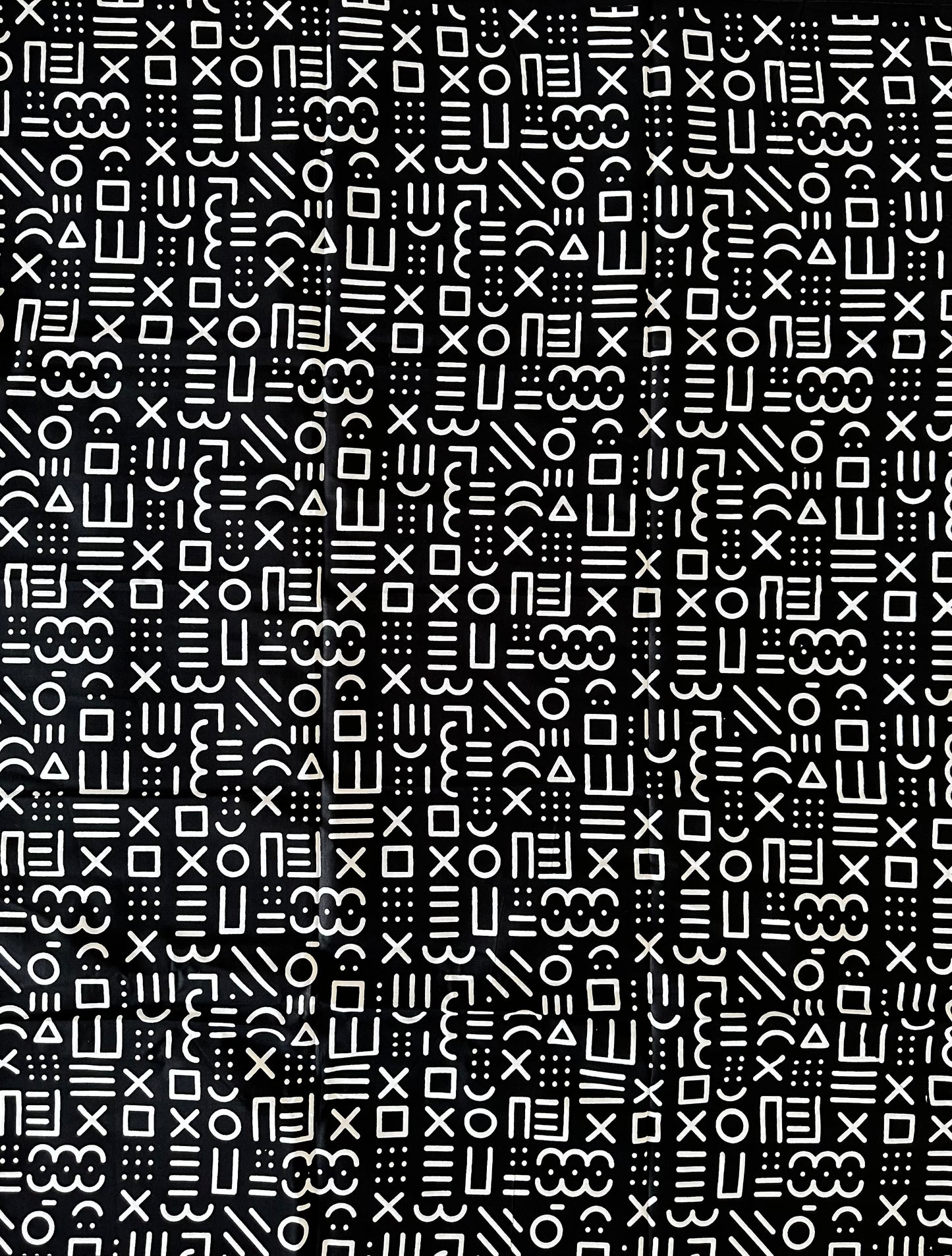 African Print Fabric, Ankara -Black, White Fabric