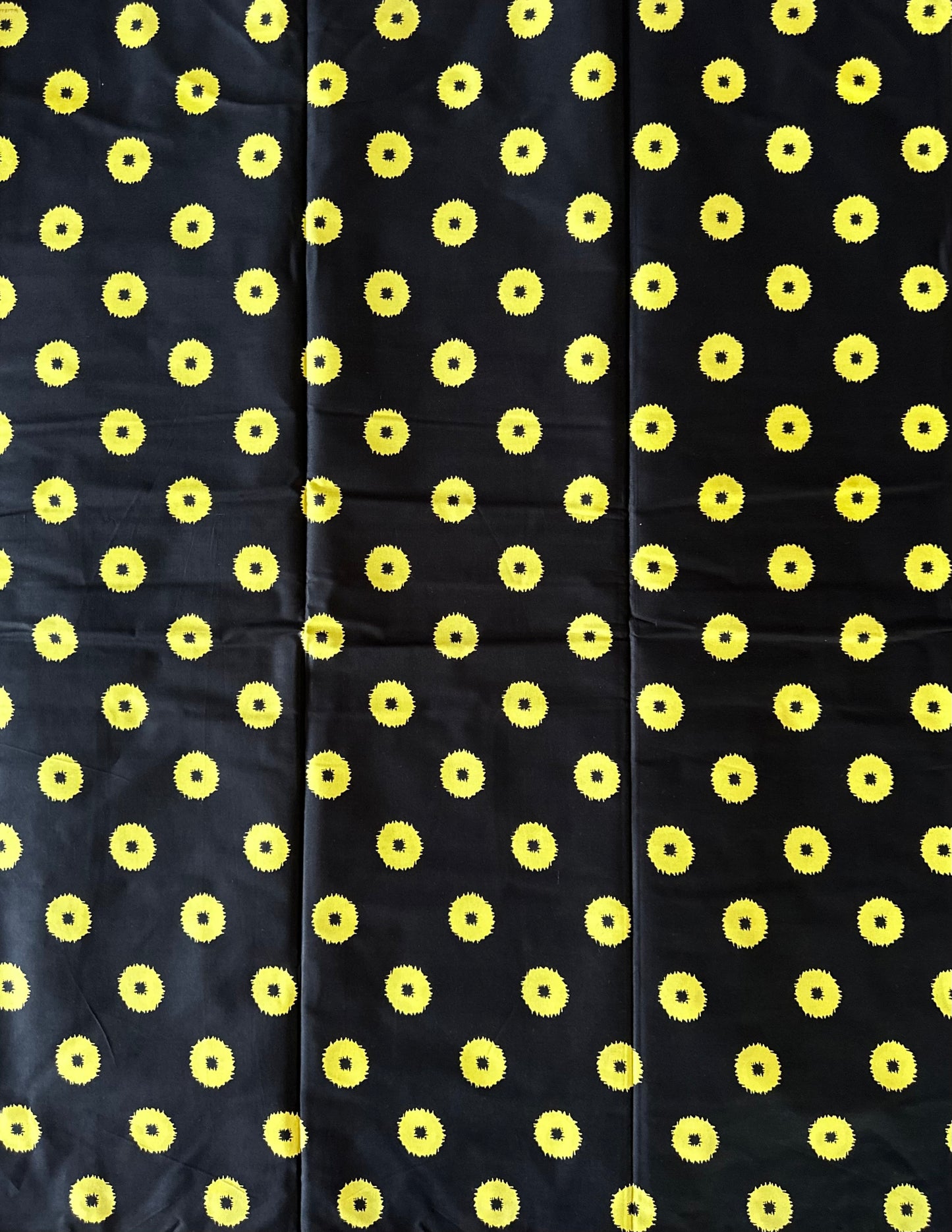 African Print Fabric, Ankara - Yellow Fabric