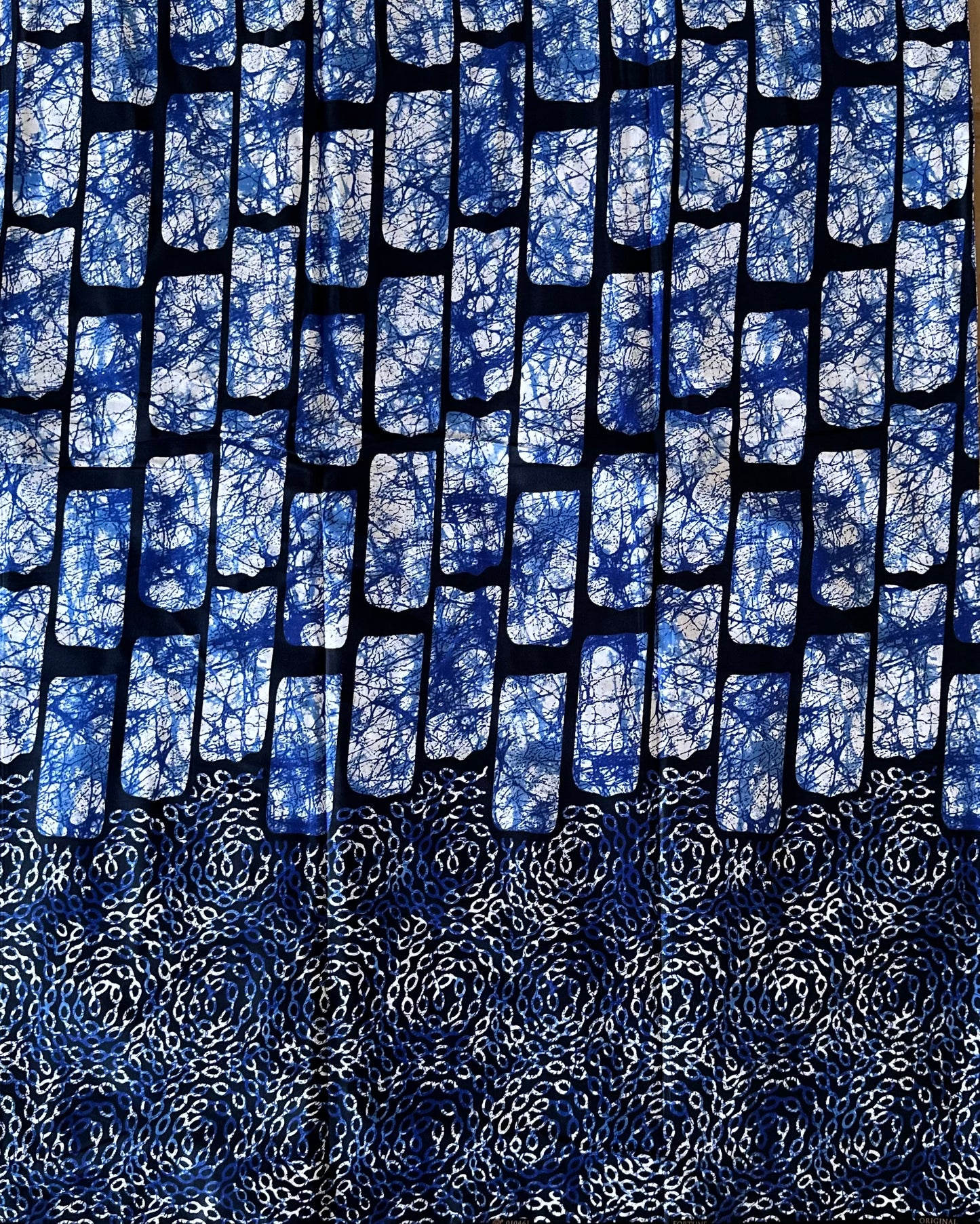 African Print Fabric, Ankara - Blue Fabric