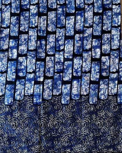 African Print Fabric, Ankara - Blue Fabric