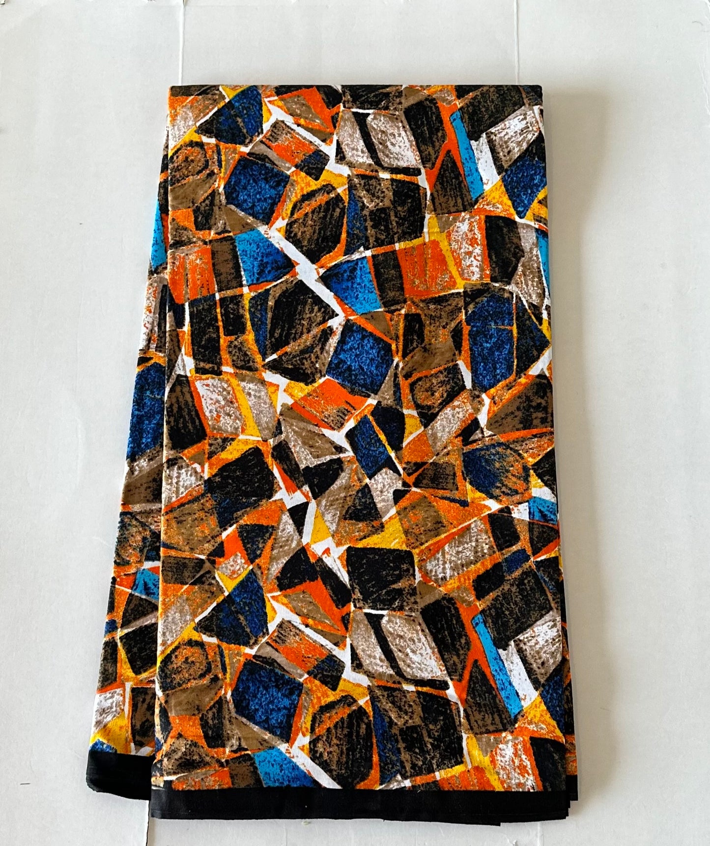 African Print Fabric, Ankara - Orange Fabric