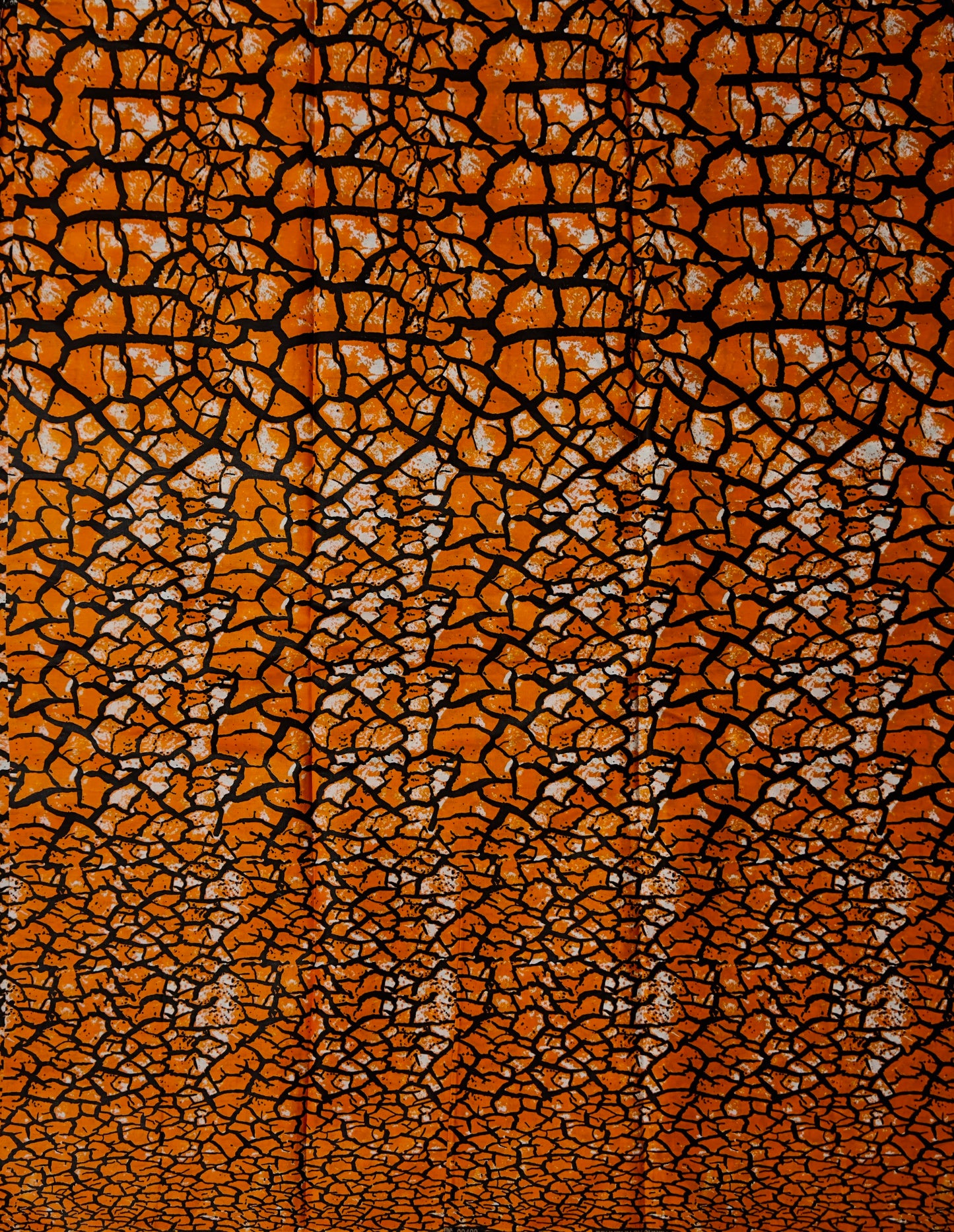 African Print Fabric, Ankara - Orange Fabric