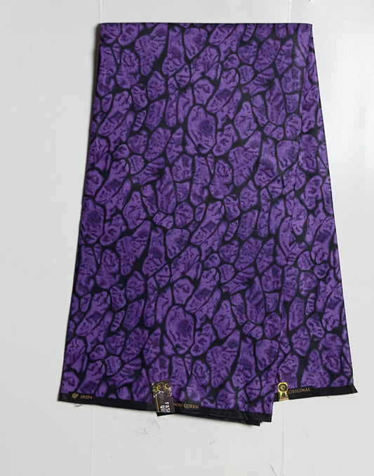 African Print Fabric, Ankara - Purple Fabric