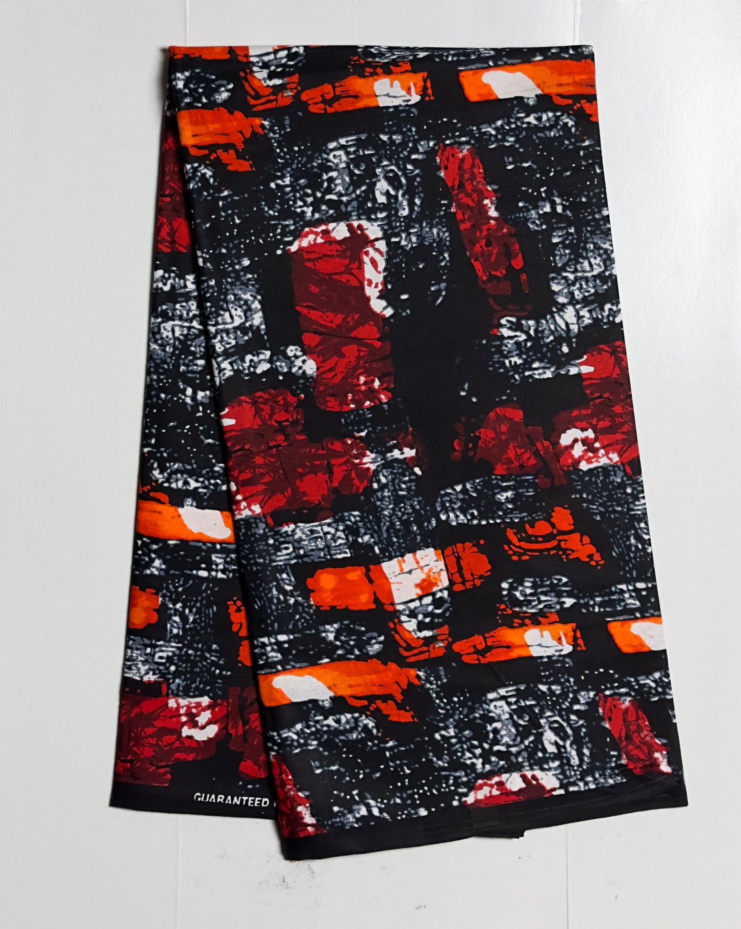 African Print Fabric, Ankara - Red, Orange Fabric
