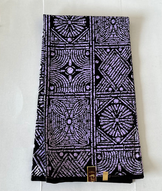 African Print Fabric, Ankara - Purple Fabric