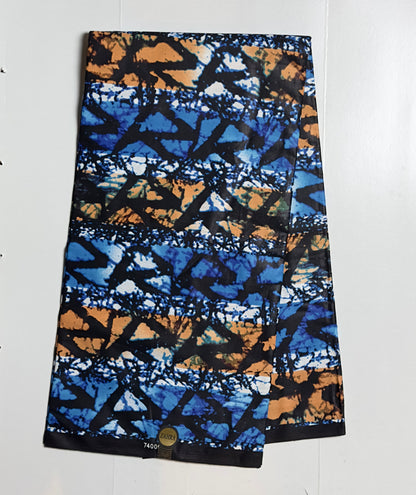 African Print Fabric, Ankara -Blue Fabric