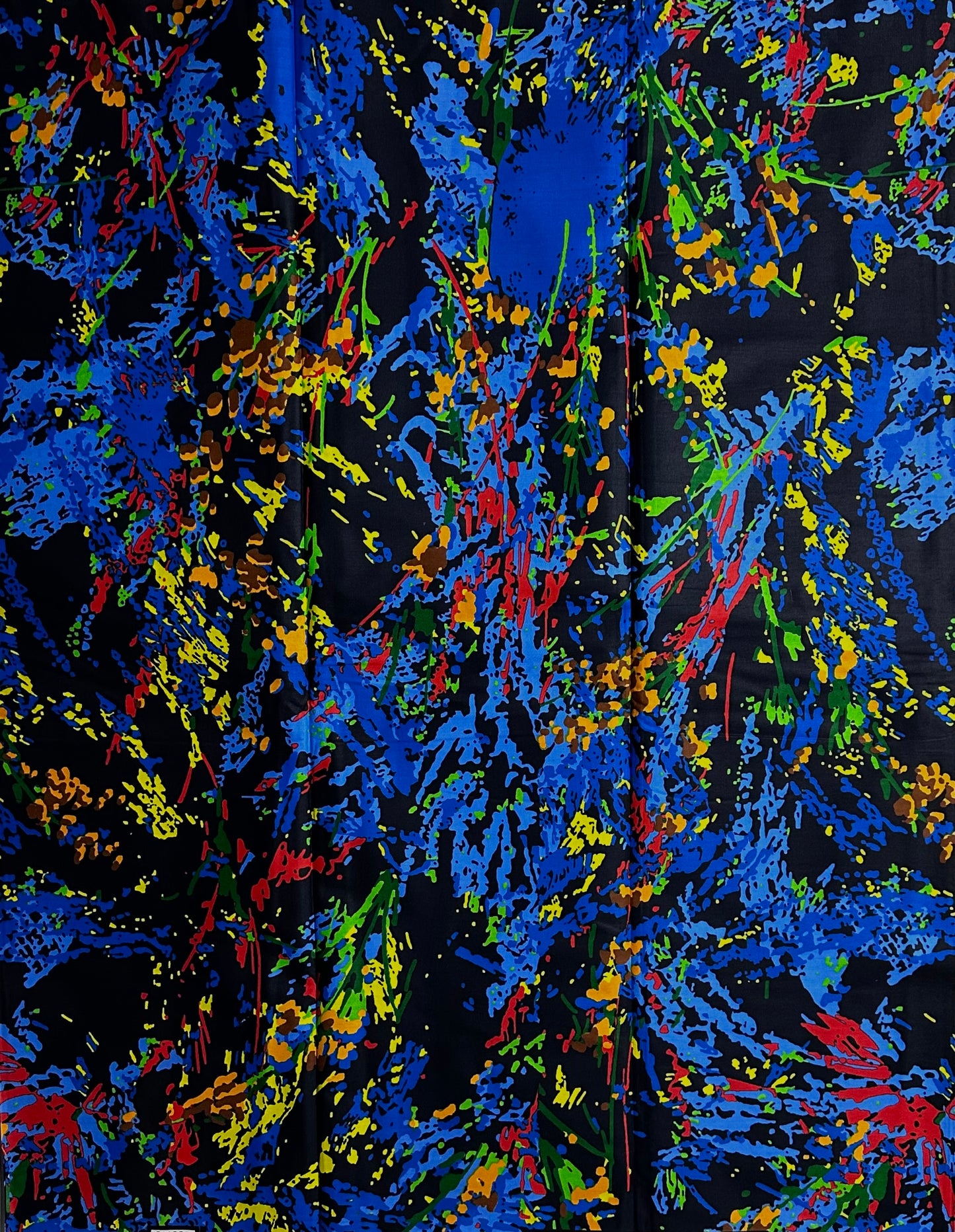 African Print Fabric, Ankara - Blue, Red, Green Fabric