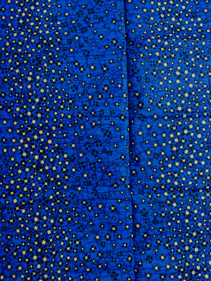 African Print Fabric, Ankara - Blue Fabric