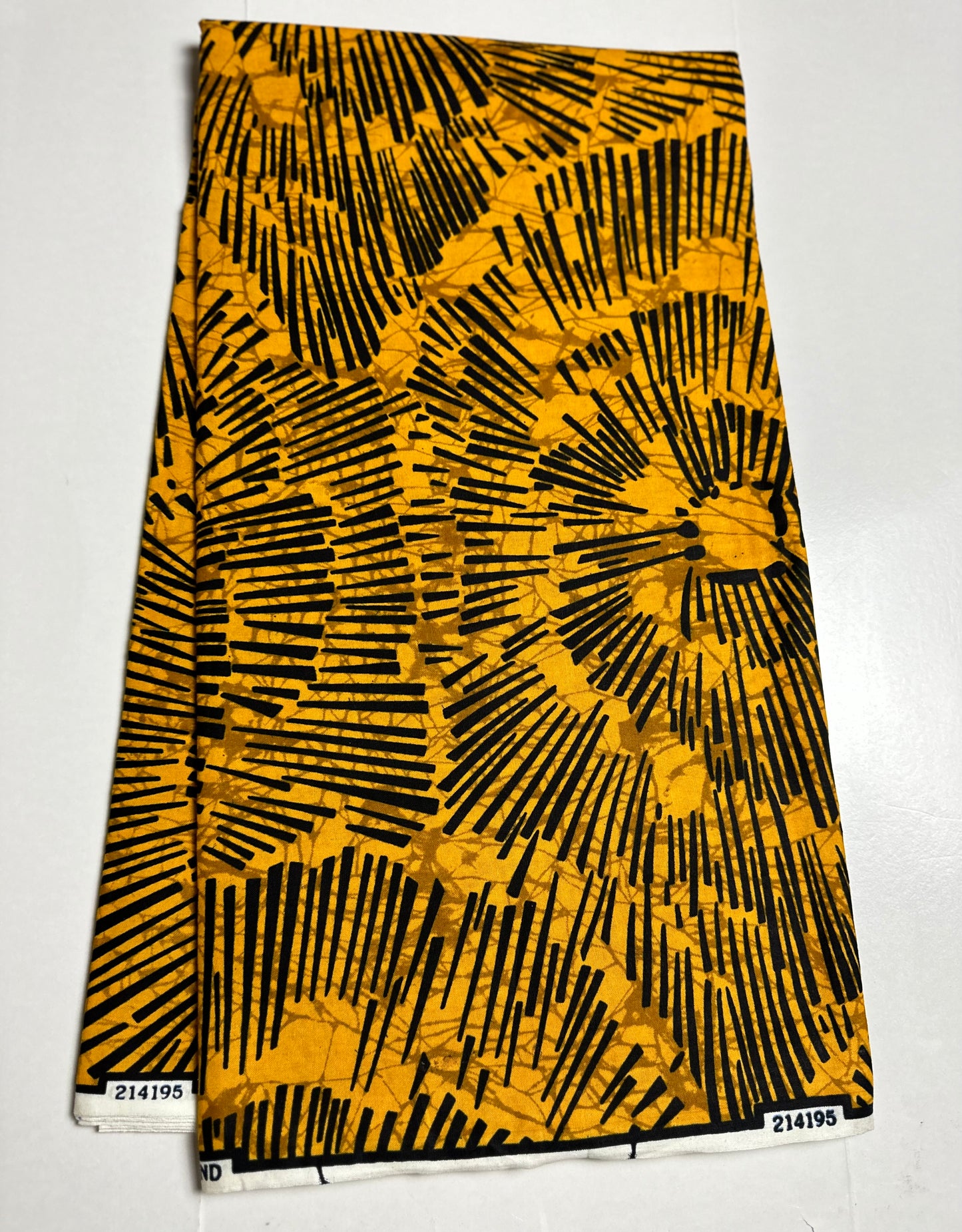 African Print Fabric, Ankara - Yellow Fabric