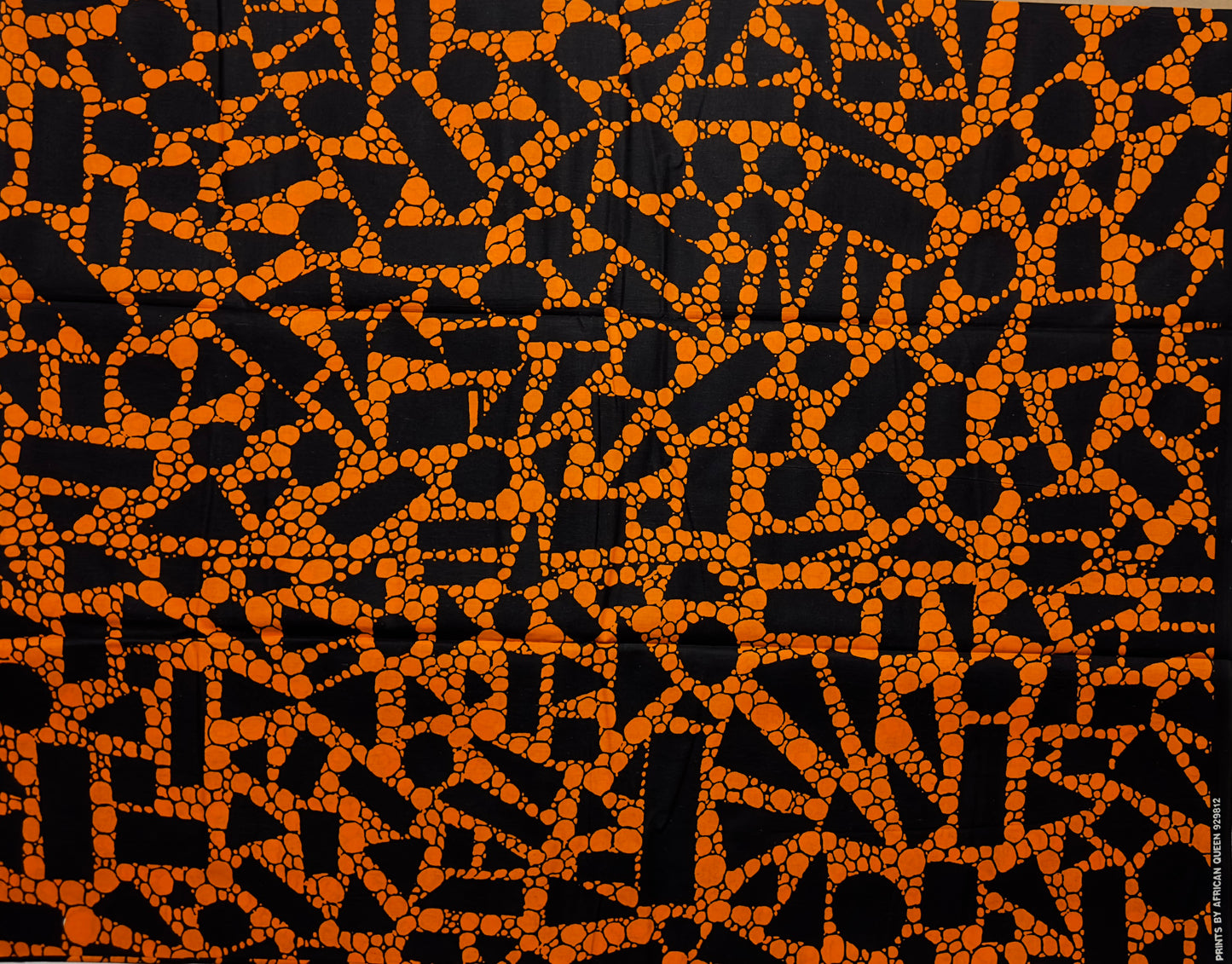 African Print Fabric, Ankara - Orange Fabric