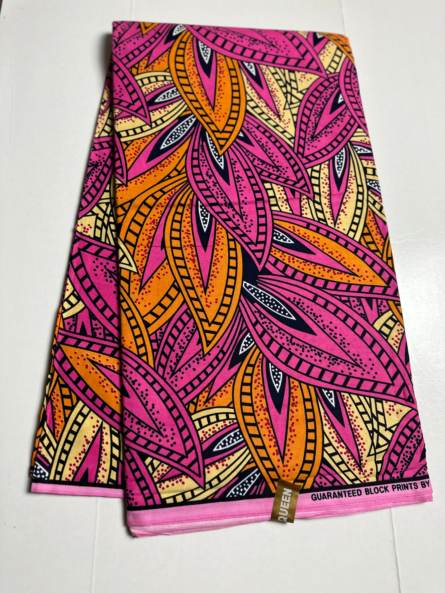 African Print Fabric, Ankara - Pink Fabric