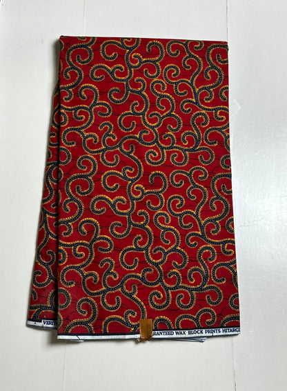 African Print Fabric, Ankara - Blue Fabric